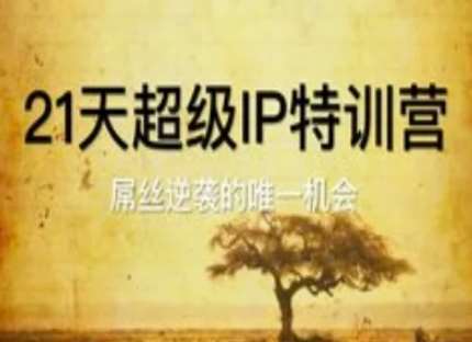 21天超级IP特训营，屌丝逆袭的唯一机会网创吧-网创项目资源站-副业项目-创业项目-搞钱项目网创吧