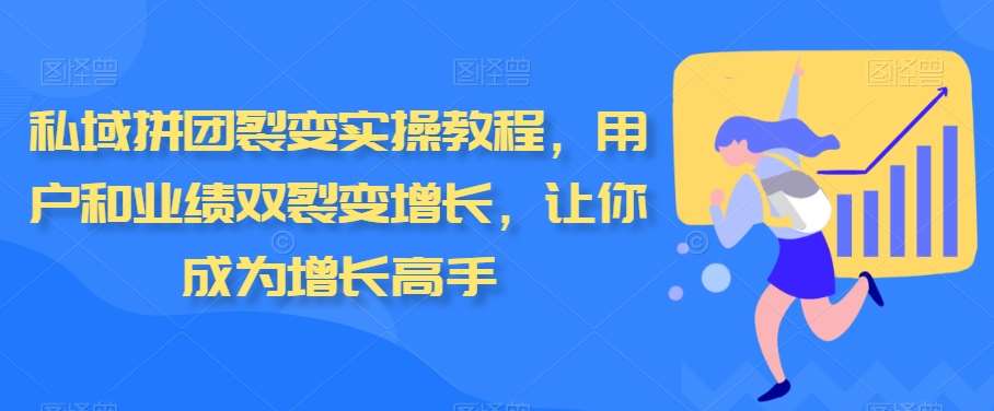 私域拼团裂变实操教程,用户和业绩双裂变增长,让你成为增长高手网创吧-网创项目资源站-副业项目-创业项目-搞钱项目网创吧
