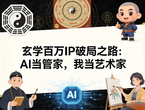 玄学百万IP破局之路:AI当管家,我当艺术家网创吧-网创项目资源站-副业项目-创业项目-搞钱项目网创吧