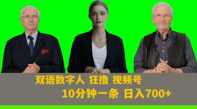 Ai生成双语数字人狂撸视频号,日入700+内附251G素材【揭秘】网创吧-网创项目资源站-副业项目-创业项目-搞钱项目网创吧