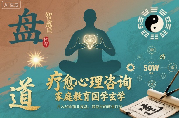 疗愈心理咨询,家庭教育国学玄学,月入50个商业复盘,最底层的商业打法网创吧-网创项目资源站-副业项目-创业项目-搞钱项目网创吧