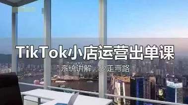 TikTok小店运营出单课,从开店选品、运营出单、发货回款,进行全流程讲解网创吧-网创项目资源站-副业项目-创业项目-搞钱项目网创吧
