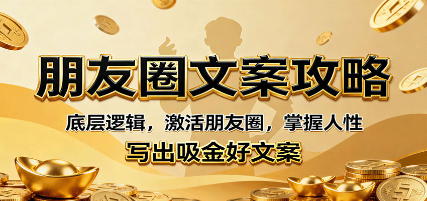 朋友圈文案攻略:底层逻辑,激活朋友圈,掌握人性,写出吸金好文案网创吧-网创项目资源站-副业项目-创业项目-搞钱项目网创吧