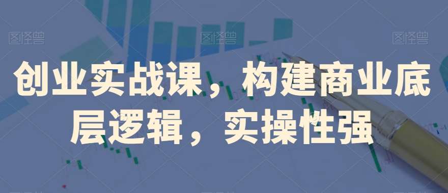 创业实战课,构建商业底层逻辑,实操性强网创吧-网创项目资源站-副业项目-创业项目-搞钱项目网创吧