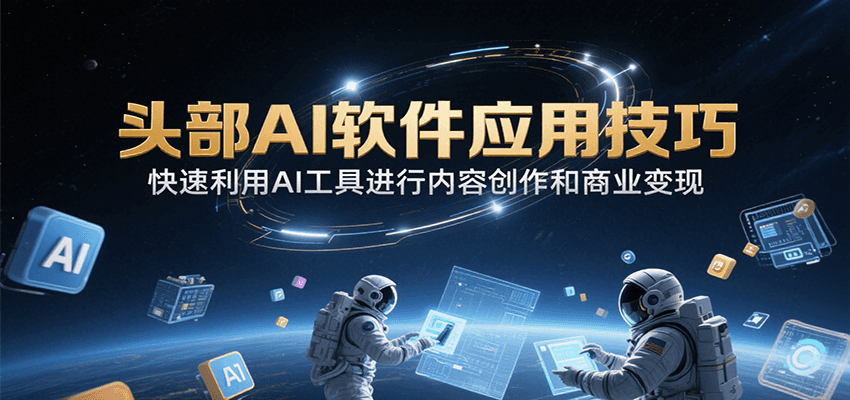 头部AI软件应用技巧，快速利用AI工具进行内容创作和商业变现网创吧-网创项目资源站-副业项目-创业项目-搞钱项目网创吧