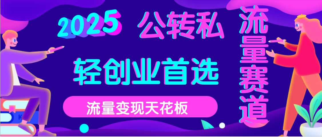 2025年流量天花板,公域转私域,当天可变现网创吧-网创项目资源站-副业项目-创业项目-搞钱项目网创吧