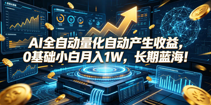AI全自动量化自动产生收益,0基础小白月入1W,长期蓝海!【揭秘】网创吧-网创项目资源站-副业项目-创业项目-搞钱项目网创吧
