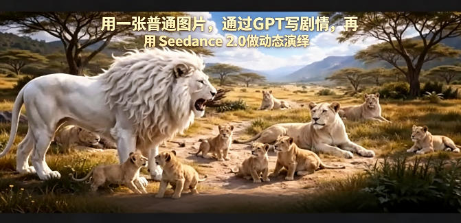 用一张普通图片,通过GPT写剧情,再用Seedance 2.0做动态演绎,居然能生成迪士尼风格搞笑动画网创吧-网创项目资源站-副业项目-创业项目-搞钱项目网创吧