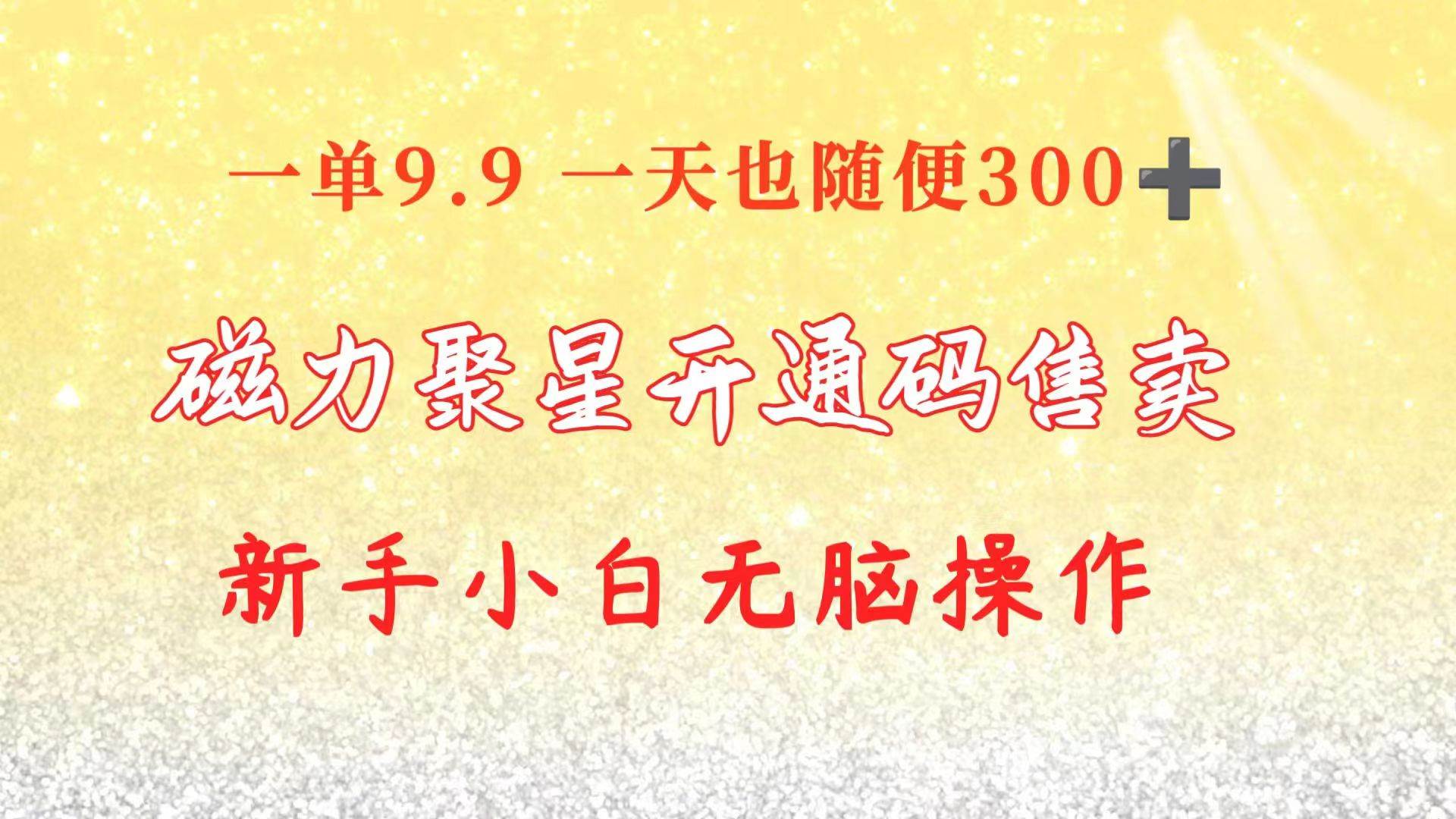 (10519期)快手磁力聚星码信息差 售卖 一单卖9.9 一天也轻松300+ 新手小白无脑操作网创吧-网创项目资源站-副业项目-创业项目-搞钱项目网创吧