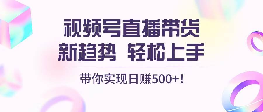 (13370期)视频号直播带货新趋势,轻松上手,带你实现日赚500+网创吧-网创项目资源站-副业项目-创业项目-搞钱项目网创吧
