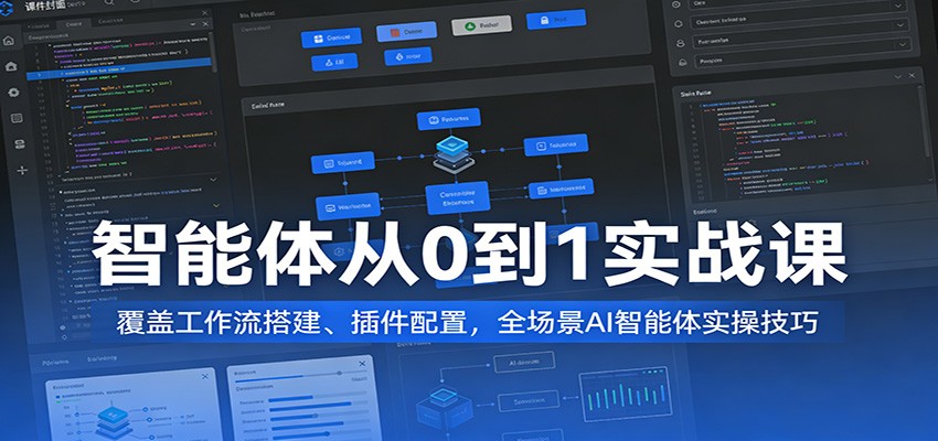 智能体从0到1实战课:覆盖工作流搭建、插件配置,全场景AI智能体实操技巧网创吧-网创项目资源站-副业项目-创业项目-搞钱项目网创吧