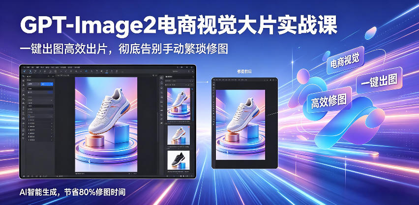 GPT-Image2电商视觉大片实战课,一键出图高效出片,彻底告别手动繁琐修图(更新)网创吧-网创项目资源站-副业项目-创业项目-搞钱项目网创吧