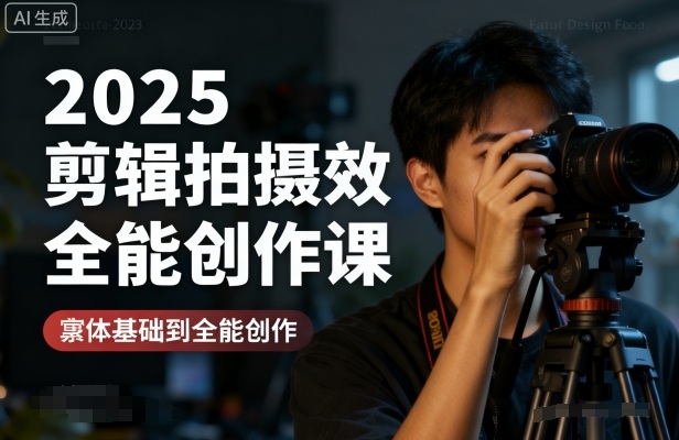 2025剪辑拍摄特效全能创作课,零基础到全能创作网创吧-网创项目资源站-副业项目-创业项目-搞钱项目网创吧