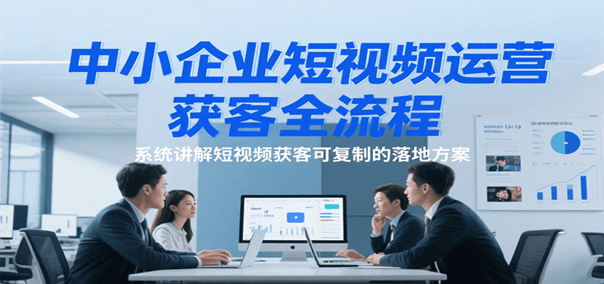 中小企业短视频运营获客全流程,系统讲解短视频获客可复制的落地方案网创吧-网创项目资源站-副业项目-创业项目-搞钱项目网创吧