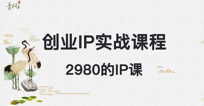 外边卖2980的创业IP课程,做私域月入5w+网创吧-网创项目资源站-副业项目-创业项目-搞钱项目网创吧