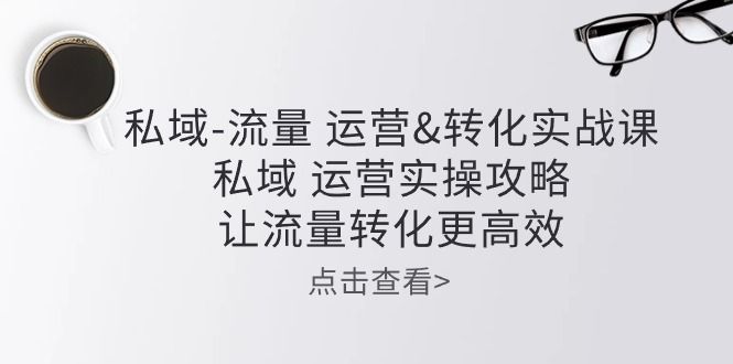 私域-流量 运营转化实操课:私域 运营实操攻略 让流量转化更高效网创吧-网创项目资源站-副业项目-创业项目-搞钱项目网创吧