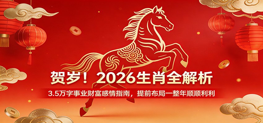 贺岁！2026生肖全解析，3.5万字事业财富感情指南，提前布局一整年顺顺利利网创吧-网创项目资源站-副业项目-创业项目-搞钱项目网创吧
