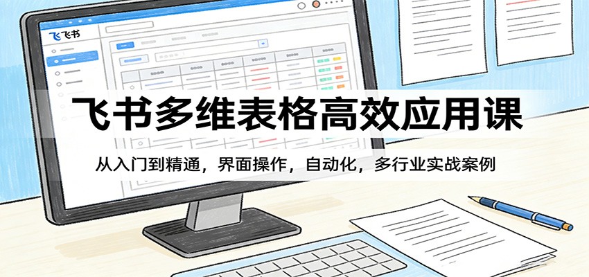 飞书多维表格高效应用课:从入门到精通,界面操作,自动化,多行业实战案例网创吧-网创项目资源站-副业项目-创业项目-搞钱项目网创吧