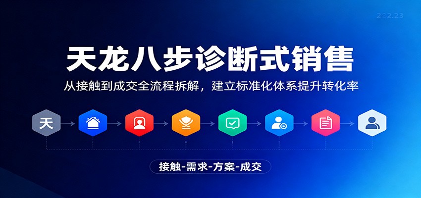 天龙八步诊断式销售，从接触到成交全流程拆解，建立标准化体系提升转化率网创吧-网创项目资源站-副业项目-创业项目-搞钱项目网创吧
