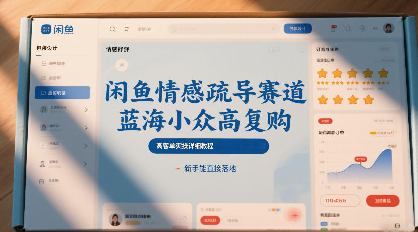 闲鱼情感疏导赛道,蓝海小众高复购,高客单实操详细教程,新手能直接落地网创吧-网创项目资源站-副业项目-创业项目-搞钱项目网创吧