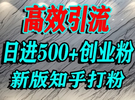 怎么打创业粉,知乎超高权重流量平台,打粉引流,日进500+精准创业粉不是问题网创吧-网创项目资源站-副业项目-创业项目-搞钱项目网创吧