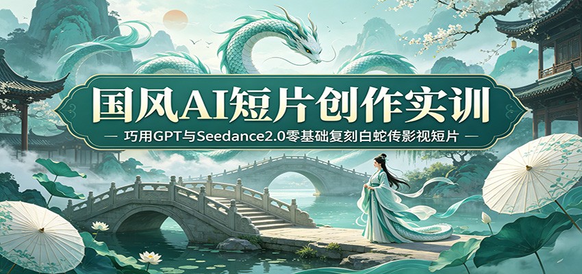 国风AI短片创作实训:巧用GPT与Seedance2.0零基础复刻白蛇传影视短片网创吧-网创项目资源站-副业项目-创业项目-搞钱项目网创吧