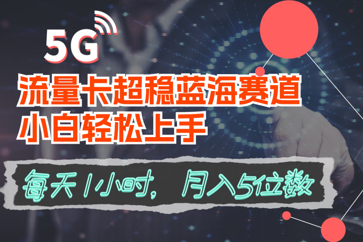 流量卡超稳蓝海赛道,小白轻松上手,每天1小时,月入5位数网创吧-网创项目资源站-副业项目-创业项目-搞钱项目网创吧