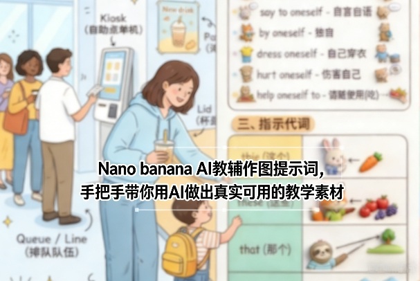 Nano banana AI教辅作图提示词,手把手带你用AI做出真实可用的教学素材网创吧-网创项目资源站-副业项目-创业项目-搞钱项目网创吧