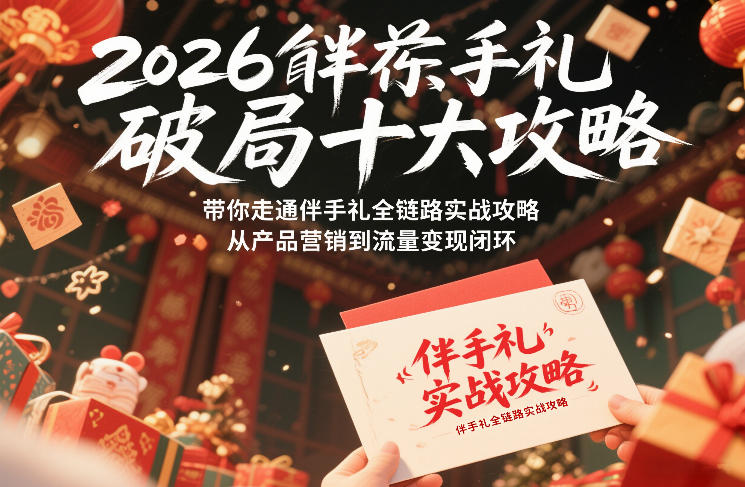 2026伴手礼破局十大攻略，带你走通伴手礼全链路实战攻略，从产品营销到流量变现闭环网创吧-网创项目资源站-副业项目-创业项目-搞钱项目网创吧