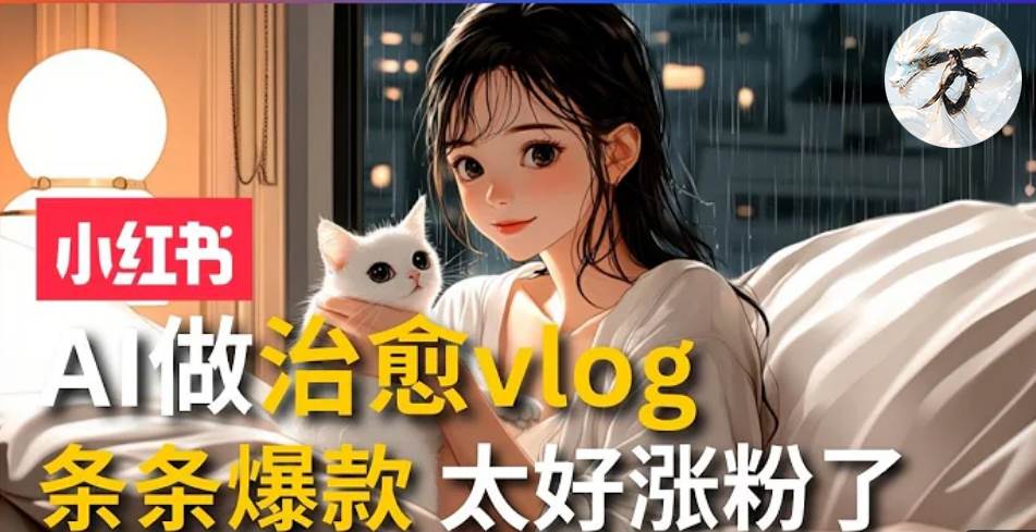 (13172期)AI治愈系vlog动画视频,小红书1个月轻松涨粉破万,商单报价1500+日入2000+网创吧-网创项目资源站-副业项目-创业项目-搞钱项目网创吧