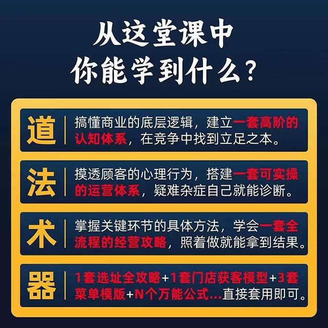 (11277期)餐饮店盈利实操方法:教你怎样开一家持续能赚钱的餐厅(25节)网创吧-网创项目资源站-副业项目-创业项目-搞钱项目网创吧