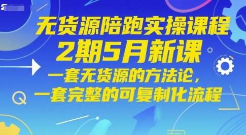 无货源陪跑实操课程2期5月新课,一套无货源的方法论,一套完整的可复制化流程网创吧-网创项目资源站-副业项目-创业项目-搞钱项目网创吧