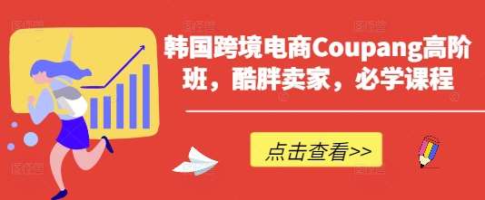 韩国跨境电商Coupang高阶班,酷胖卖家,必学课程网创吧-网创项目资源站-副业项目-创业项目-搞钱项目网创吧
