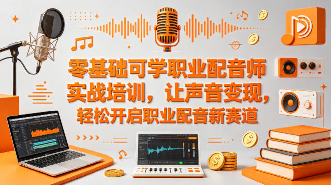 零基础可学职业配音师实战培训，让声音变现，轻松开启职业配音新赛道网创吧-网创项目资源站-副业项目-创业项目-搞钱项目网创吧