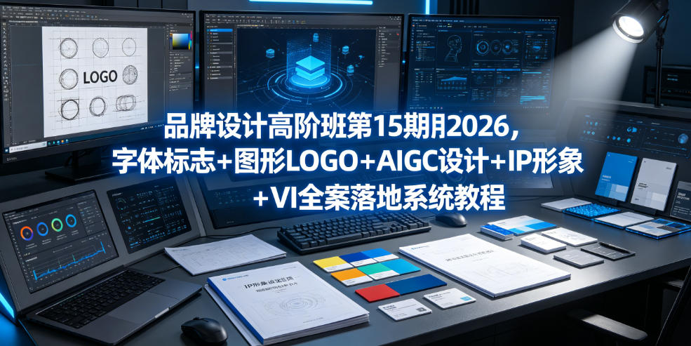 品牌设计高阶班第15期2026,字体标志+图形LOGO+AIGC设计+IP形象+VI全案落地系统教程网创吧-网创项目资源站-副业项目-创业项目-搞钱项目网创吧
