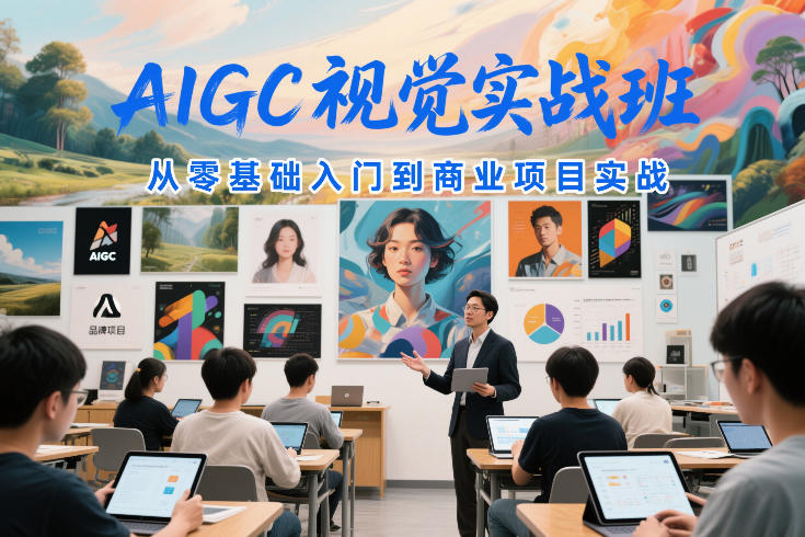 AIGC视觉实战班,从零基础入门到商业项目实战网创吧-网创项目资源站-副业项目-创业项目-搞钱项目网创吧