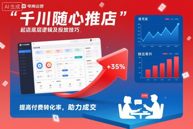 千川随心推起店底层逻辑及投放技巧,提高付费转化率,助力成交网创吧-网创项目资源站-副业项目-创业项目-搞钱项目网创吧