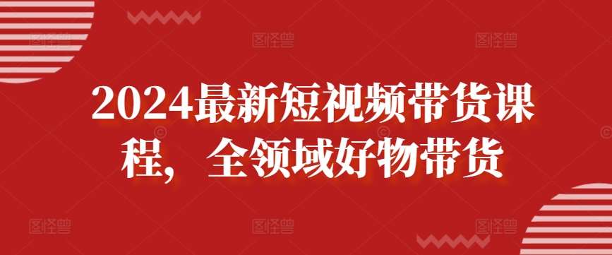 2024最新短视频带货课程,全领域好物带货网创吧-网创项目资源站-副业项目-创业项目-搞钱项目网创吧