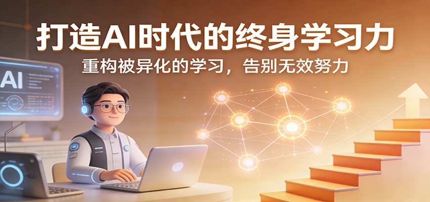 打造AI时代的终身学习力：重构被异化的学习，告别无效努力网创吧-网创项目资源站-副业项目-创业项目-搞钱项目网创吧