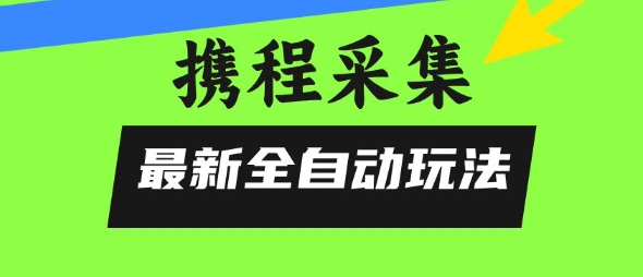 携程信息采集全自动玩法,0风控,无脑开干【揭秘】网创吧-网创项目资源站-副业项目-创业项目-搞钱项目网创吧