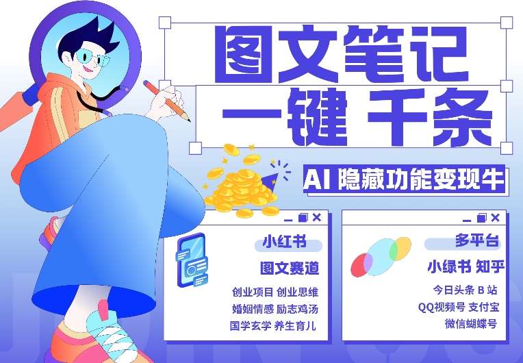 AI隐藏功能,秒生笔记,1分钟产出几千条,教你玩赚小红书小绿书图文引流,变现3w网创吧-网创项目资源站-副业项目-创业项目-搞钱项目网创吧