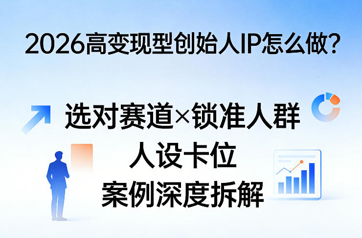 2026高变现型创始人IP怎么做?选对赛道×锁准人群×人设卡位×案例深度拆解网创吧-网创项目资源站-副业项目-创业项目-搞钱项目网创吧