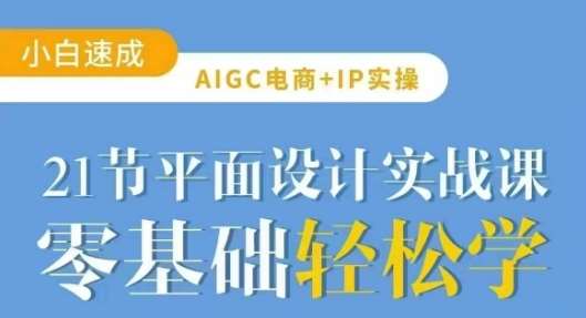 AIGC电商必备实操21节平面设计实战课,教你玩转AI网创吧-网创项目资源站-副业项目-创业项目-搞钱项目网创吧
