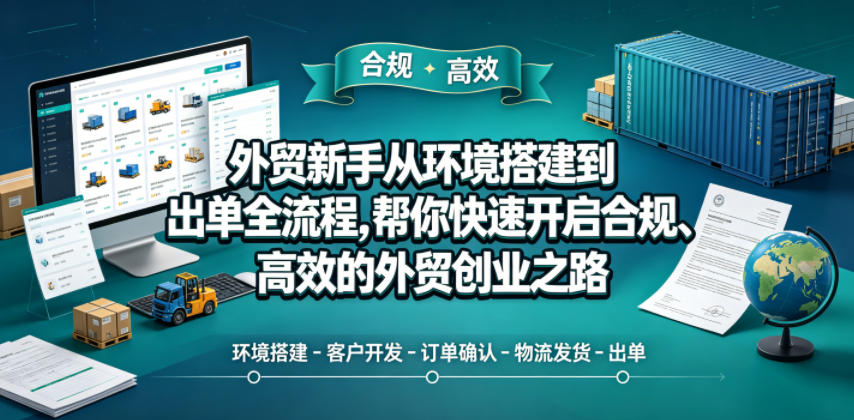 外贸新手从环境搭建到出单全流程,帮你快速开启合规、高效的外贸创业之路网创吧-网创项目资源站-副业项目-创业项目-搞钱项目网创吧