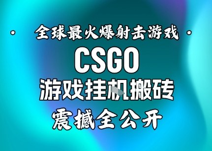 【年底大揭秘】基于全球最火爆的射击CSGO游戏挂G搬砖,日入5张+,震撼公开网创吧-网创项目资源站-副业项目-创业项目-搞钱项目网创吧