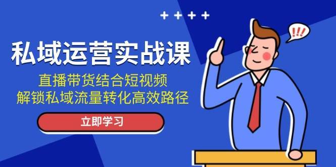 私域运营实战课:直播带货结合短视频,解锁私域流量转化高效路径网创吧-网创项目资源站-副业项目-创业项目-搞钱项目网创吧