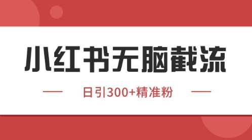 小红书只要你有同行就能获客,独家野路子获客玩法,暴力截流【揭秘】网创吧-网创项目资源站-副业项目-创业项目-搞钱项目网创吧