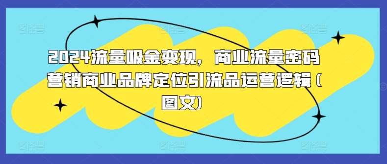 2024流量吸金变现,商业流量密码营销商业品牌定位引流品运营逻辑(图文)网创吧-网创项目资源站-副业项目-创业项目-搞钱项目网创吧
