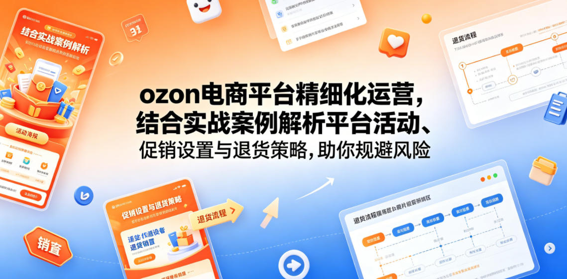 ozon电商平台精细化运营,结合实战案例解析平台活动、促销设置与退货策略,助你规避风险、提升销量网创吧-网创项目资源站-副业项目-创业项目-搞钱项目网创吧