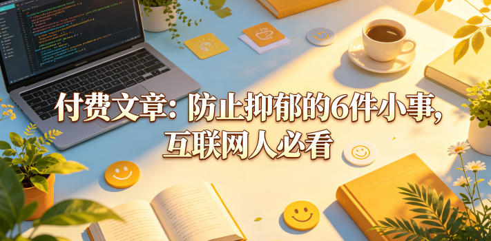 付费文章:防止抑郁的6件小事,互联网人必看!网创吧-网创项目资源站-副业项目-创业项目-搞钱项目网创吧